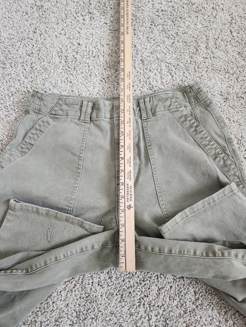 Pistola Pamela High Rise Utility Pant In Dark Olive Size 30 - Picture 7 of 10